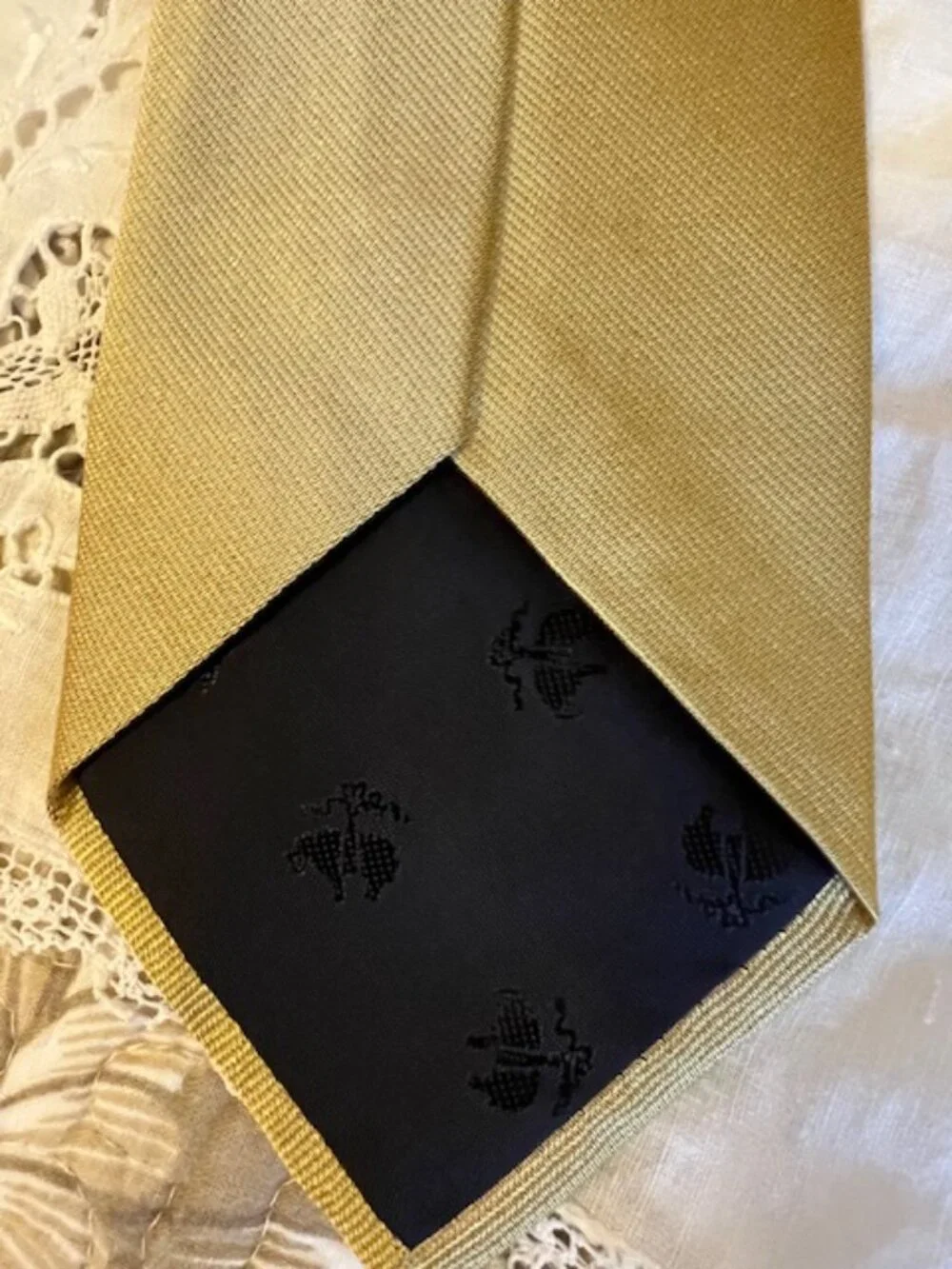 VTG Brooks Brothers Makers Solid Gold Silk 3
